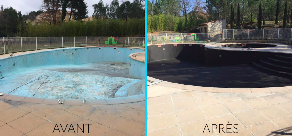 rénovation piscine avant/après