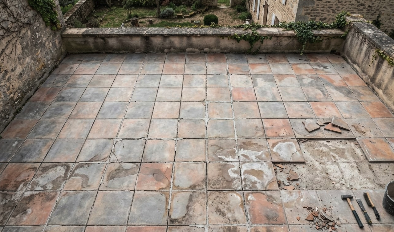 étanchéité terrasse carrelée