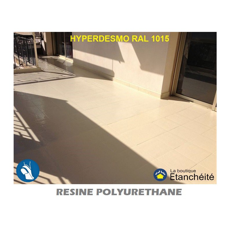 Terrasse imperméable après application d'une résine étanchéité terrasse polyuréthane